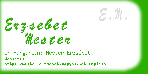 erzsebet mester business card