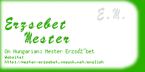 erzsebet mester business card